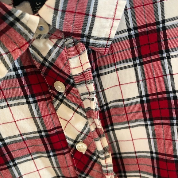 Cotton Flannel Ruffle Front Blouse - Picture 3 of 8